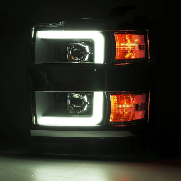 AlphaRex Pro-Series Halogen Projector Headlights - Chrome, 2015-2019 Silverado LML/L5P - Image 4
