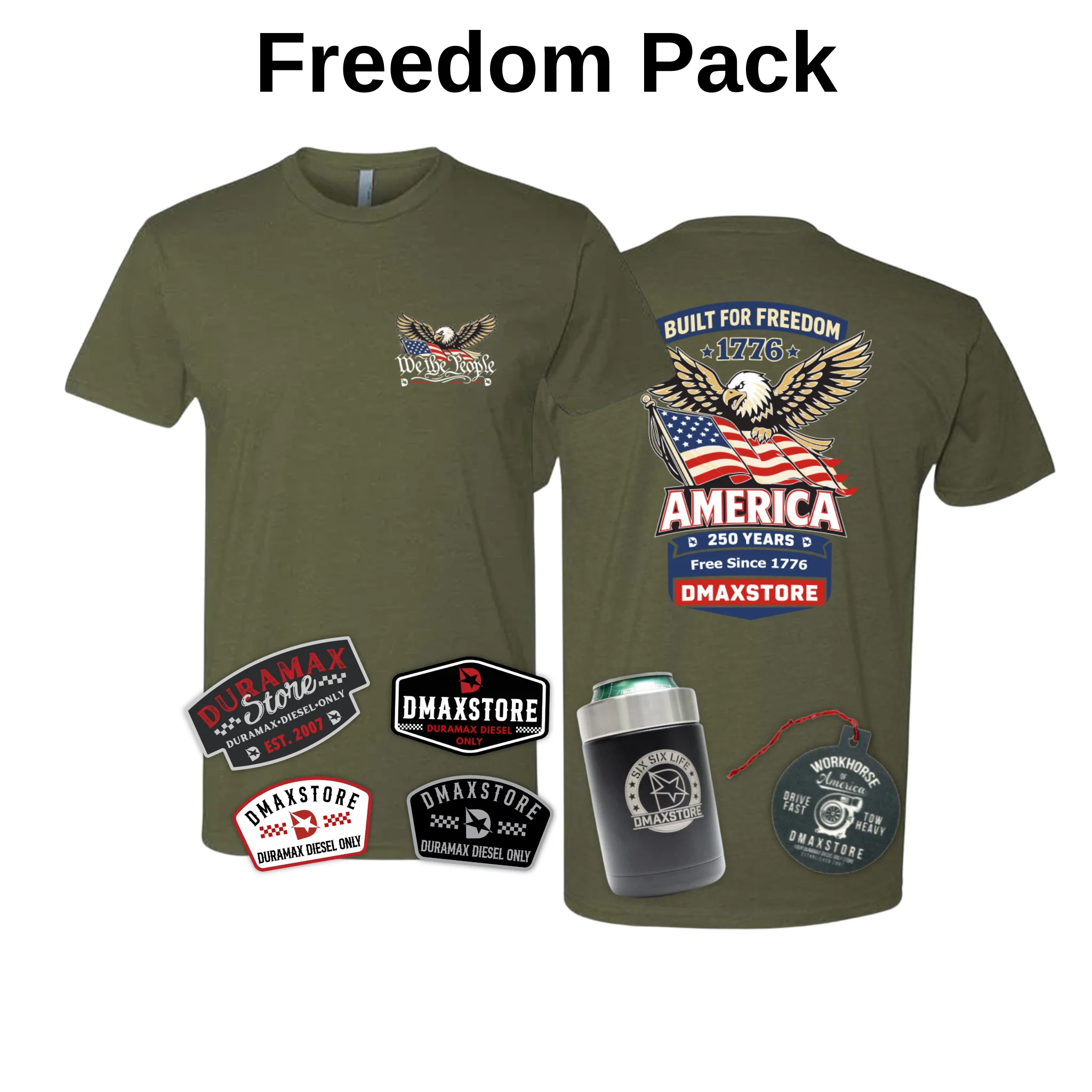 DMAX Freedom 250th Anniversary Olive Tee - Image 2