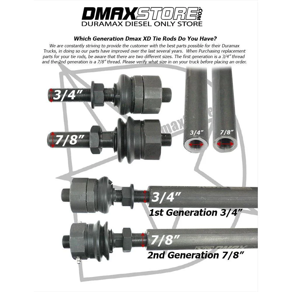 DMAX XD Outer Tie Rod, 2001-2010 LB7/LLY/LBZ/LMM - Image 3