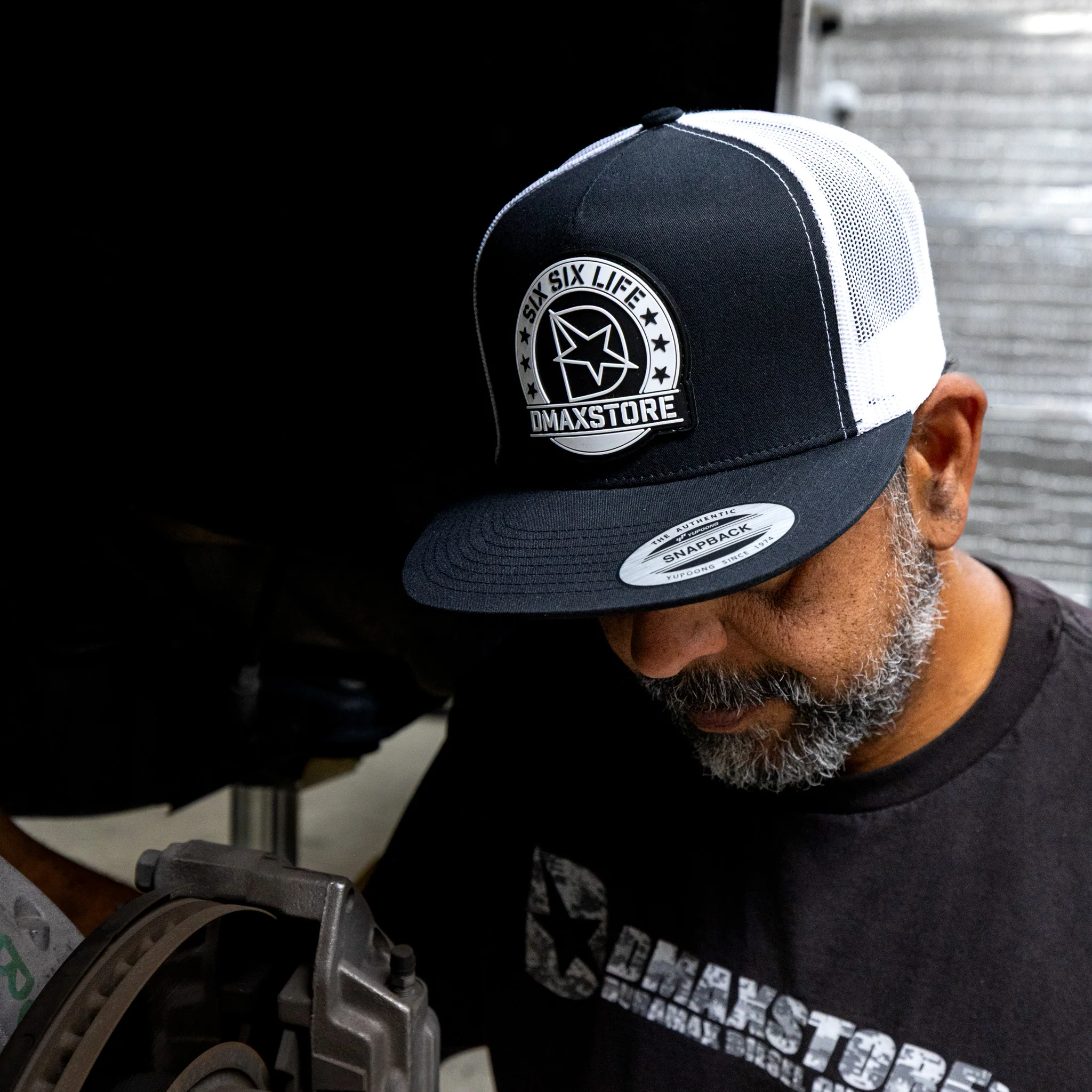 DMAXSTORE "Six Six Life Patch" Black/White Snapback Hat - Image 11