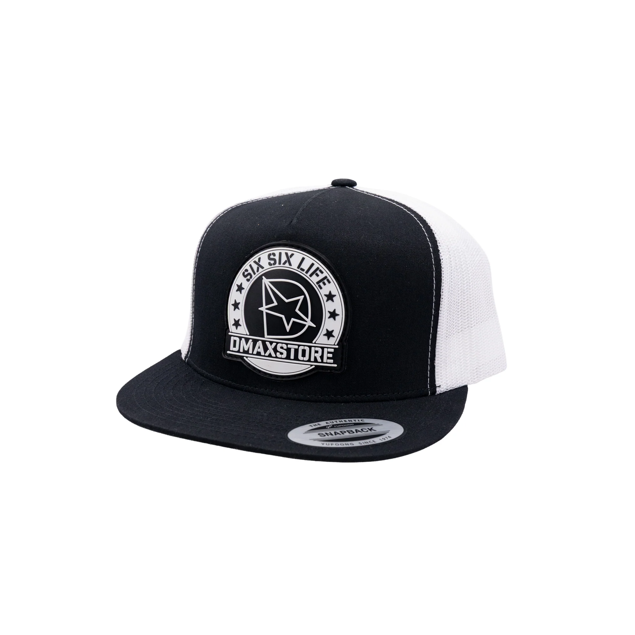 DMAXSTORE "Six Six Life Patch" Black/White Snapback Hat - Image 2