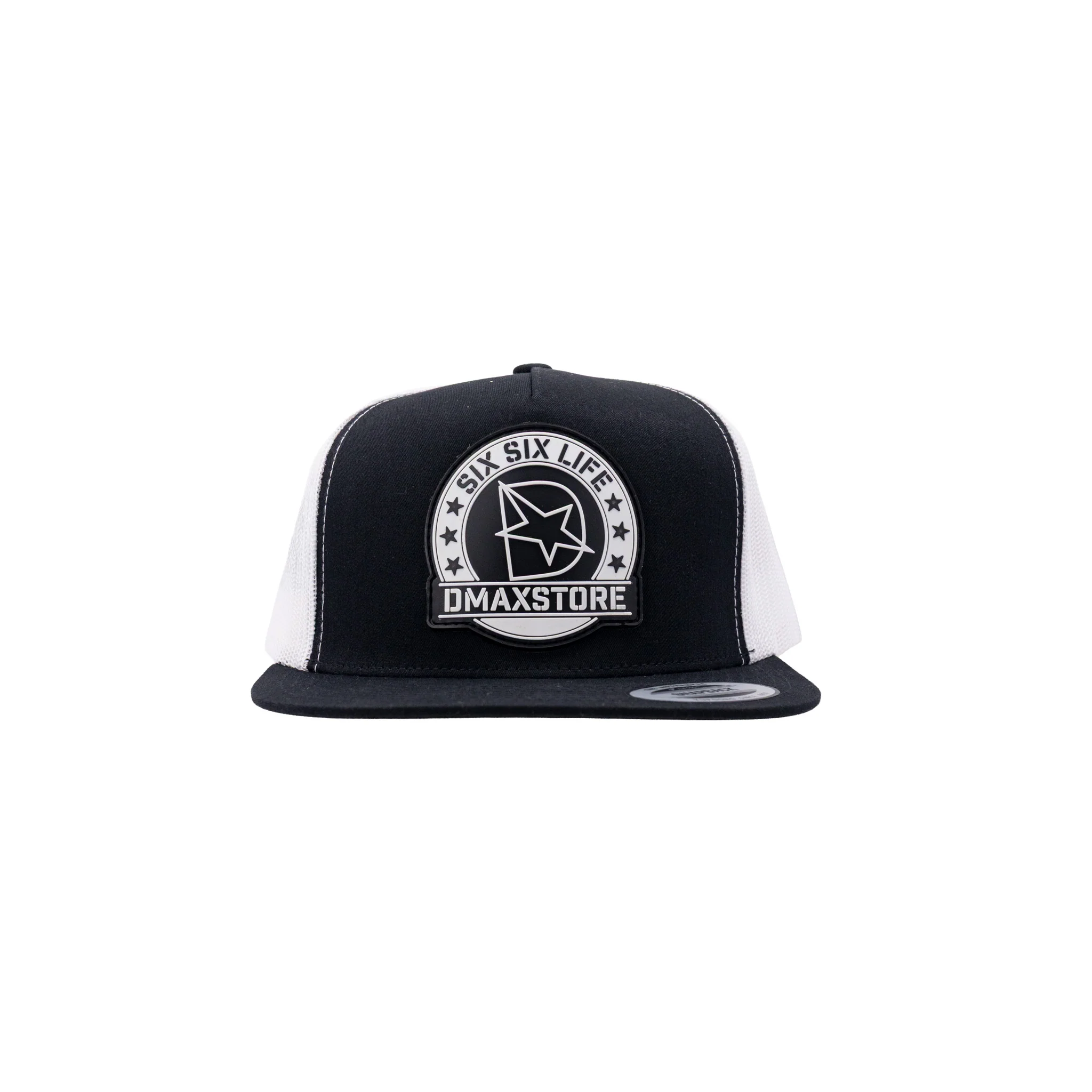 DMAXSTORE "Six Six Life Patch" Black/White Snapback Hat - Image 6