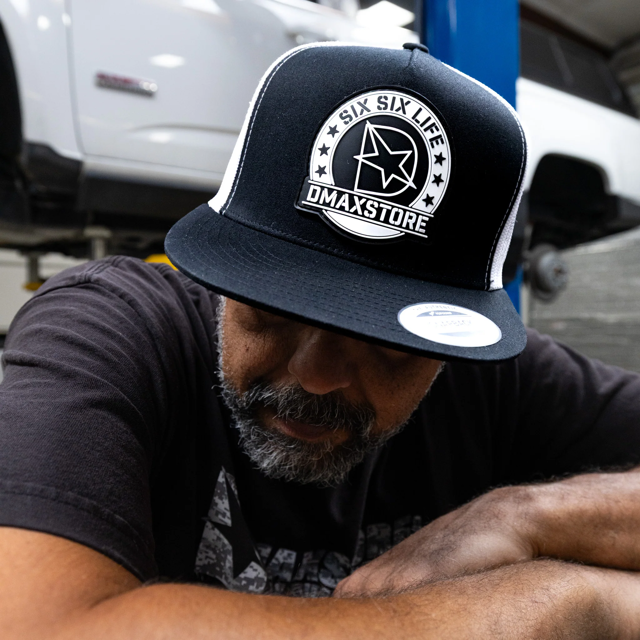 DMAXSTORE "Six Six Life Patch" Black/White Snapback Hat - Image 9