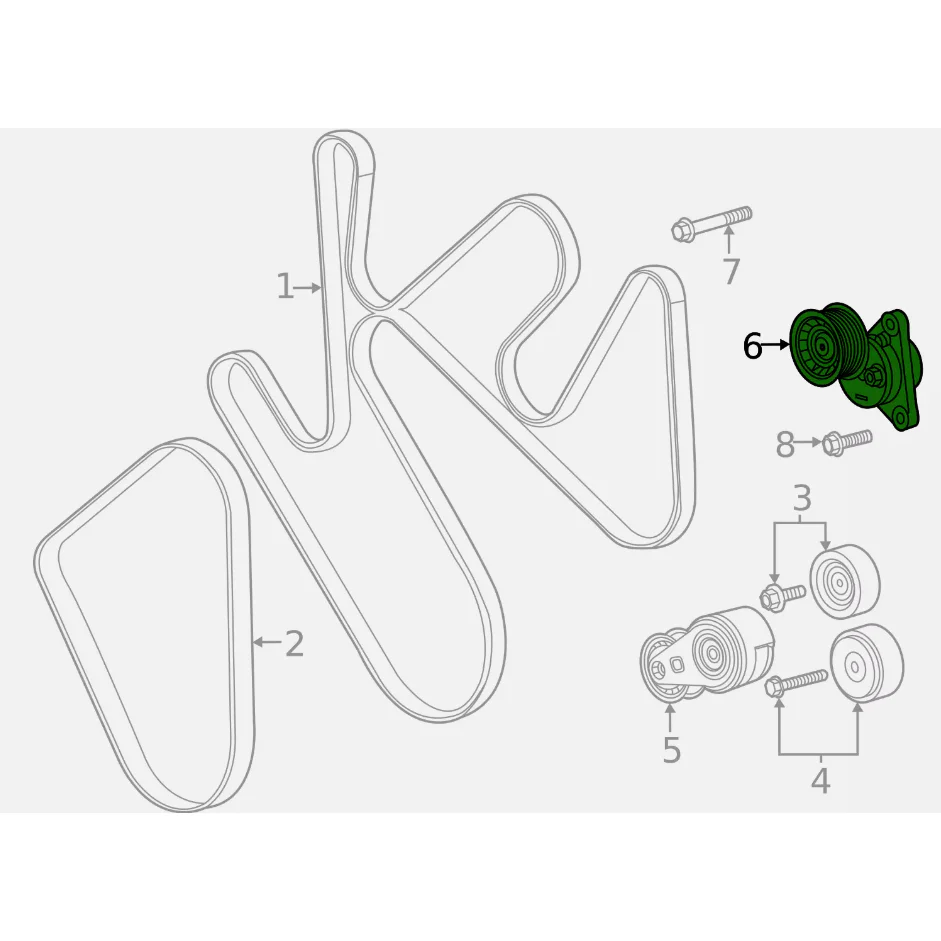 GM Secondary Belt Tensioner, 2020-2023 L5P - Image 5
