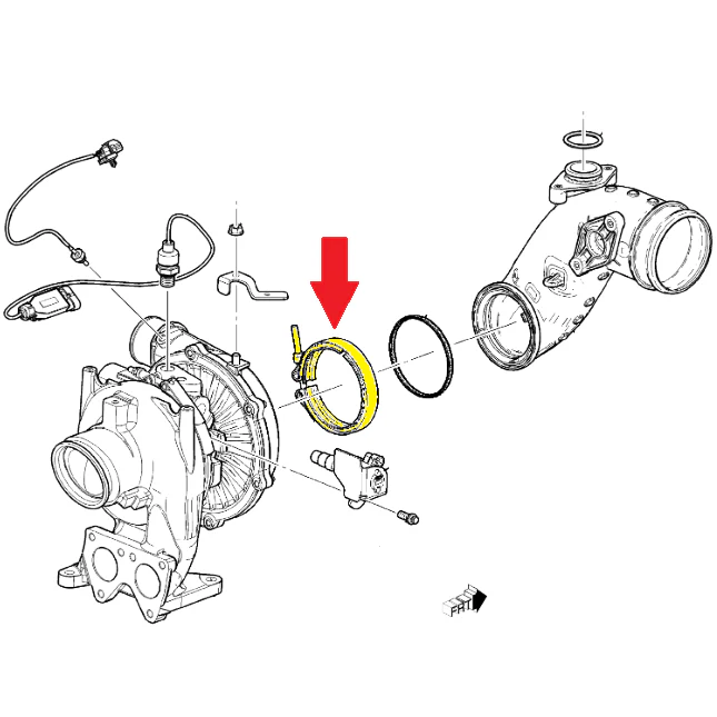 GM Turbo Inlet V-Band Clamp, 2011-2016 LML - Image 3