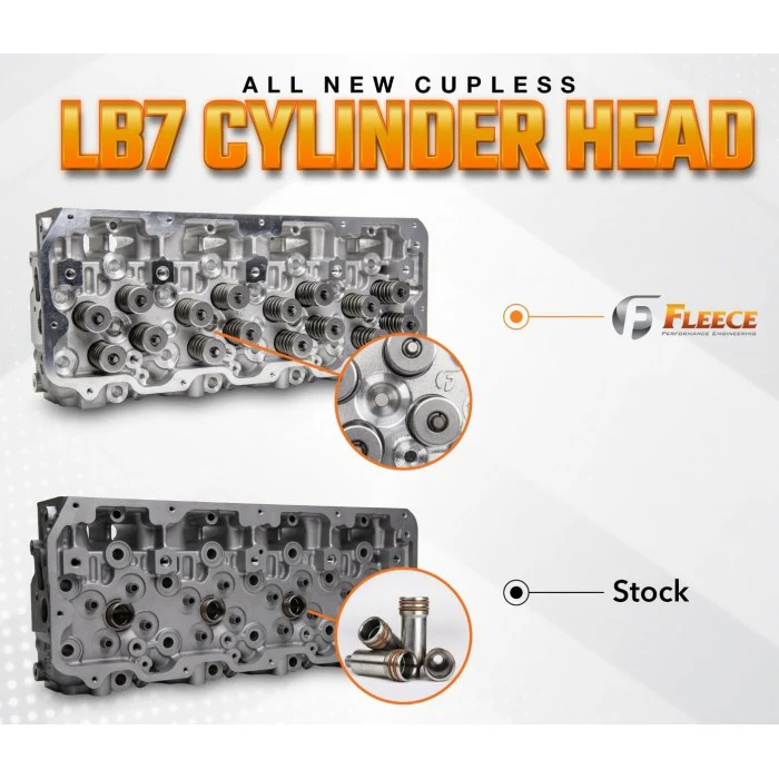 Fleece Performance Driver Side Cupless Cylinder Head, 2001-2004 LB7 - Image 6