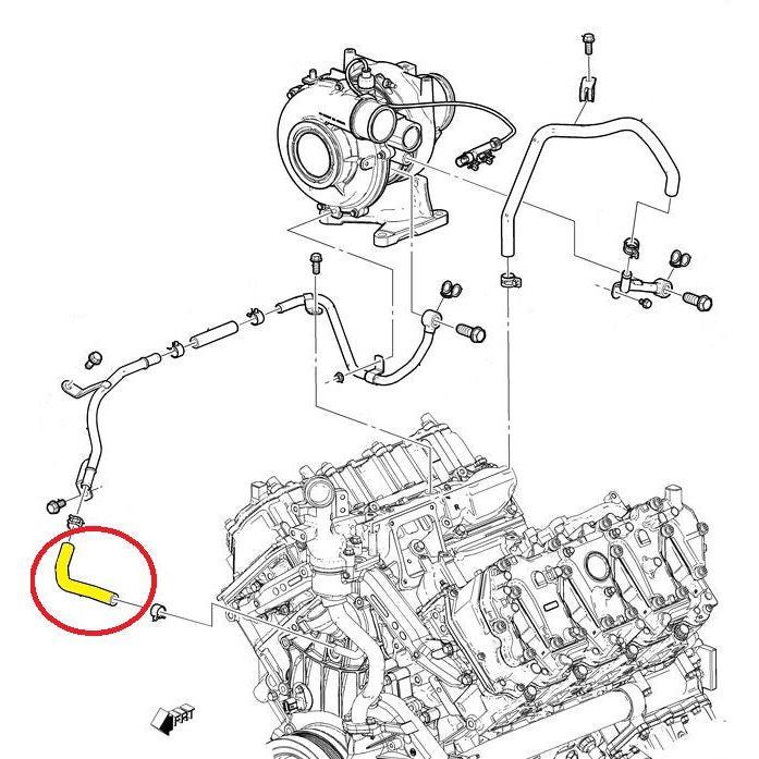 Turbo Coolant Return Hose, 2011-2016 LML - Image 2